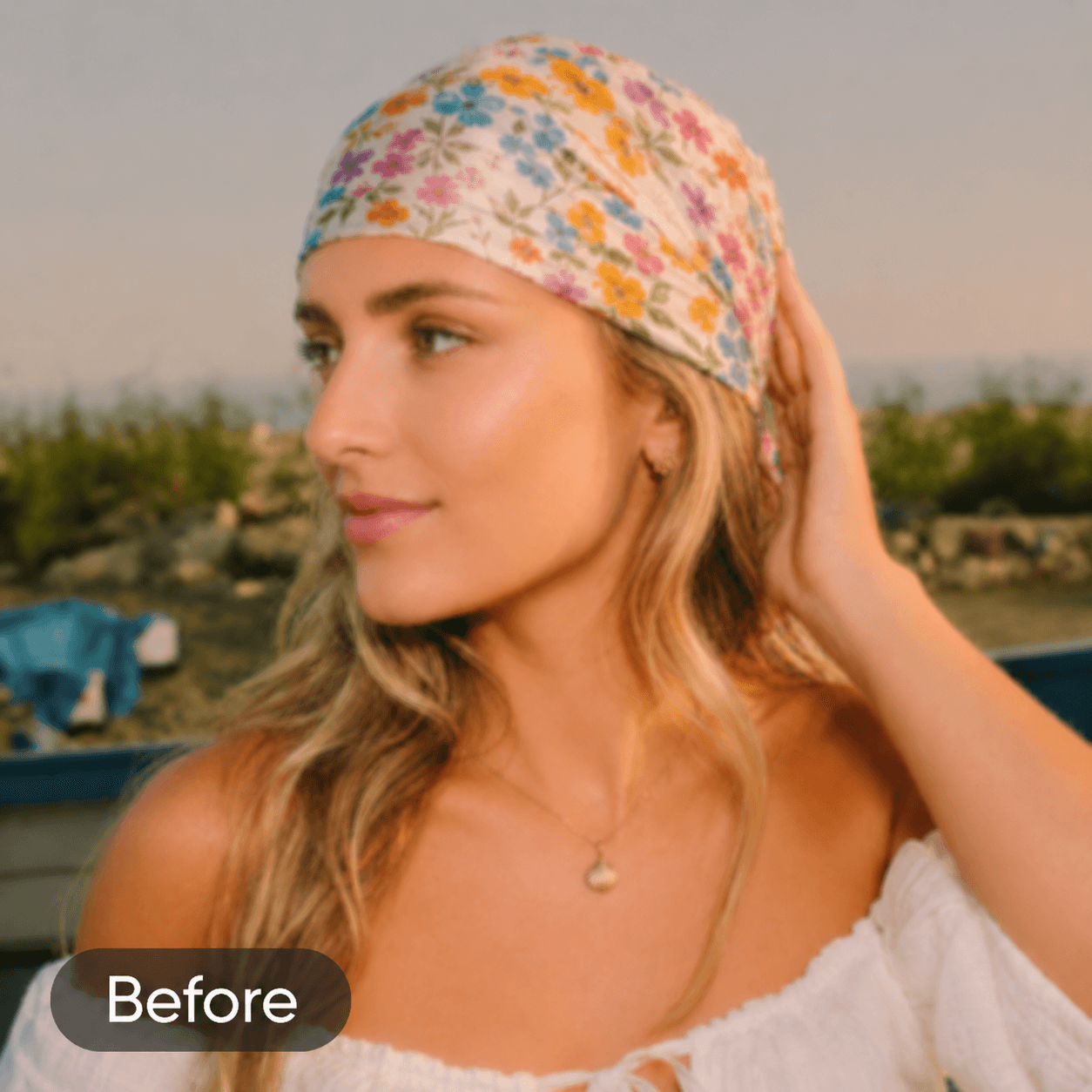 Original restored outdoor portrait