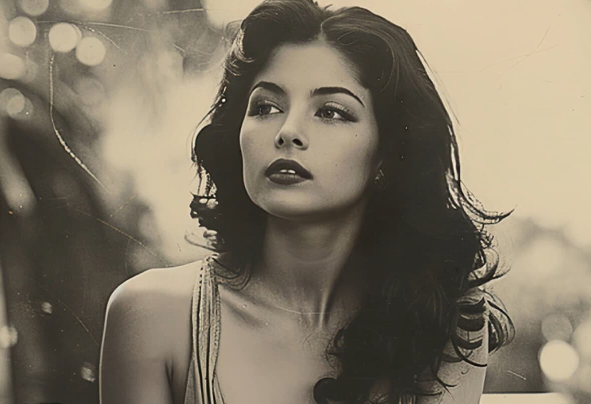 Restored restored vintage portrait